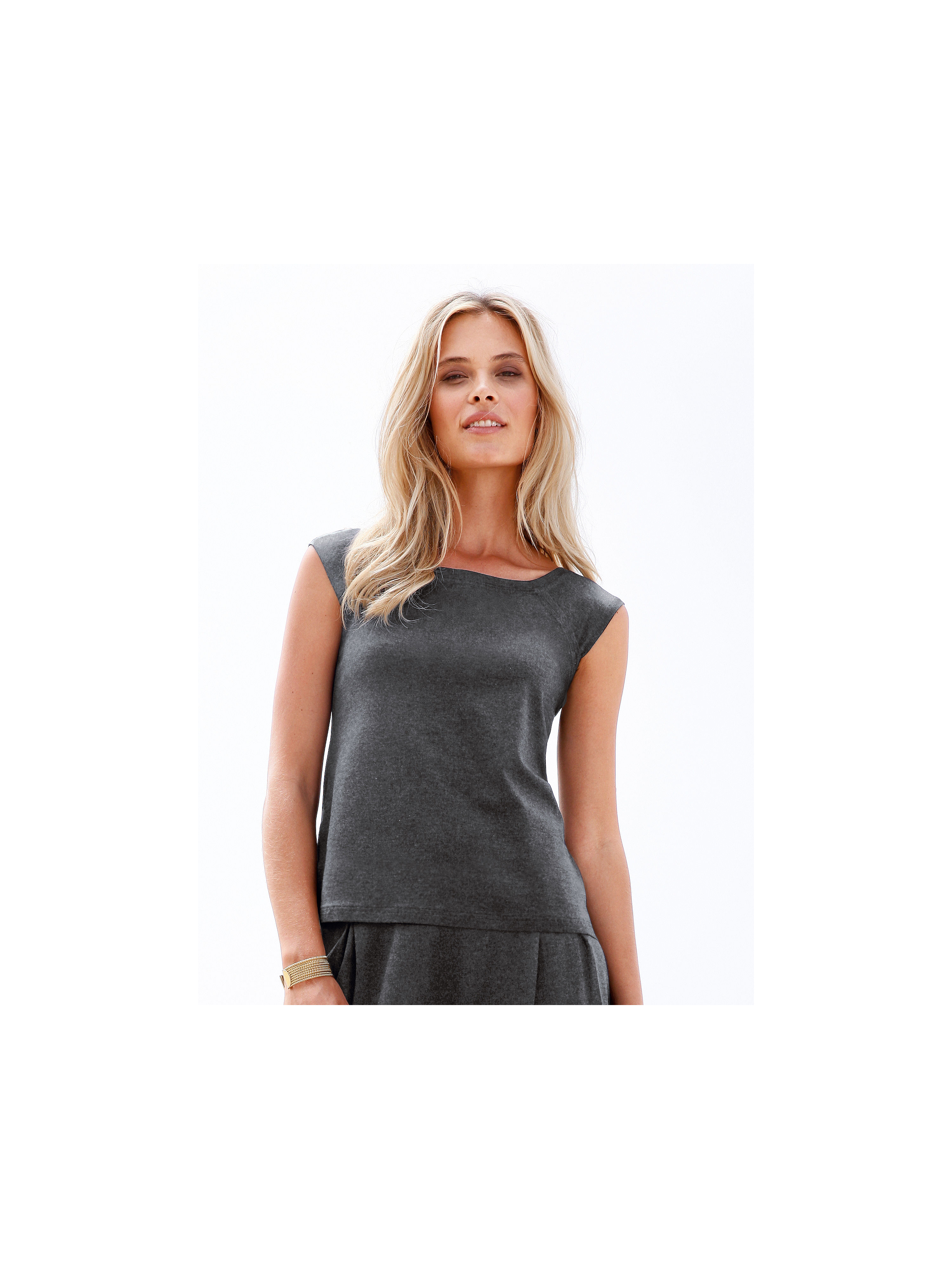Le top encolure carrée de Peter Hahn gris taille 44