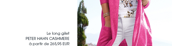 Le long gilet forme ouverte en pur cachemire (90075677)