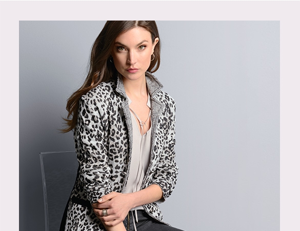 Le blazer en maille à col tailleur (10612088)