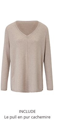 Le pull décolleté V en pur cachemire (91996988)