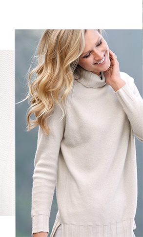 Le pull en pur cachemire, col roulé ample (92096788)